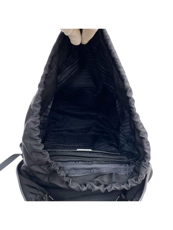 Prada Nylon Saffiano Leather Backpack Black main image 6